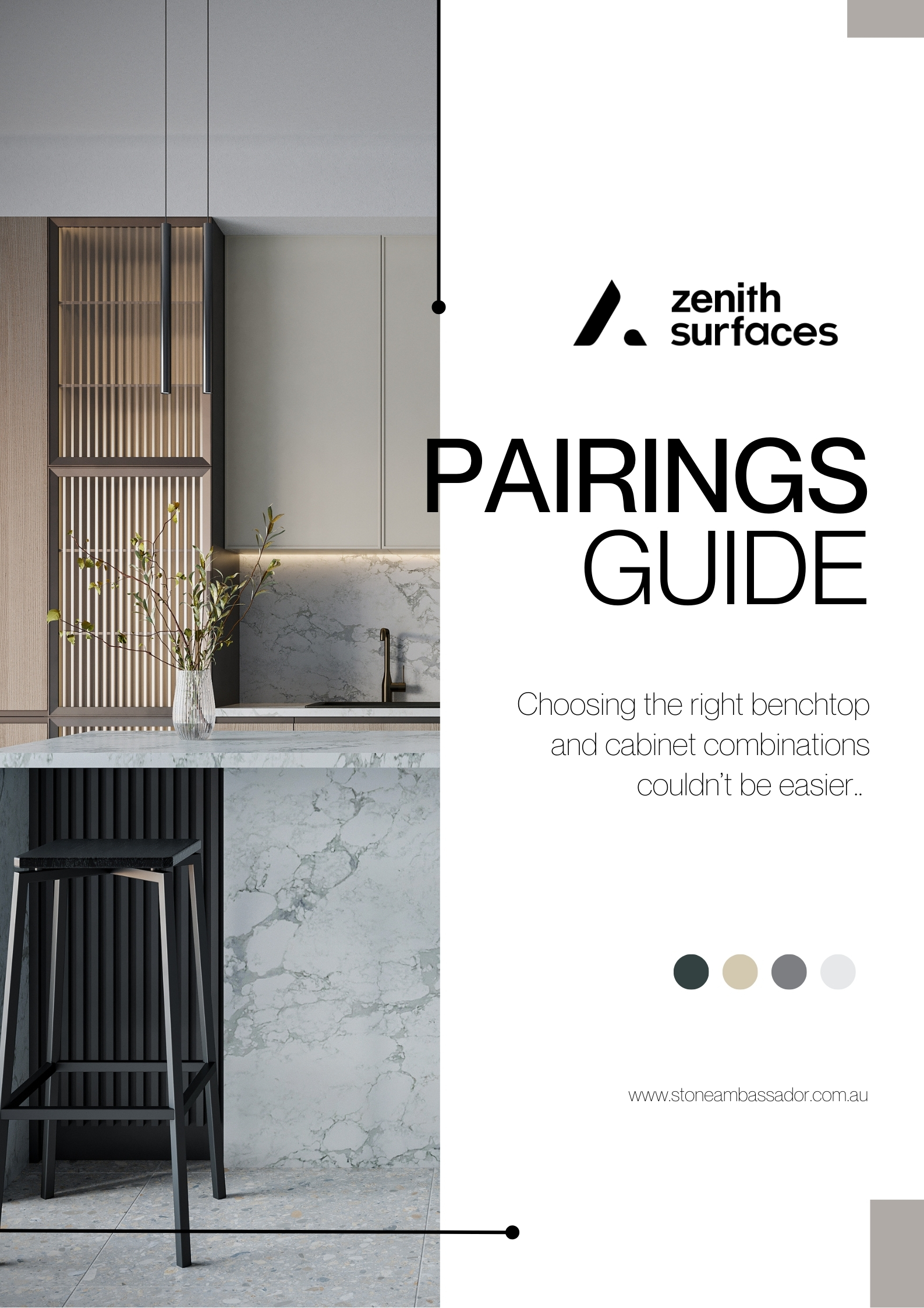 Zenith Surfaces Bench-top and Cabinet Pairings Guide
