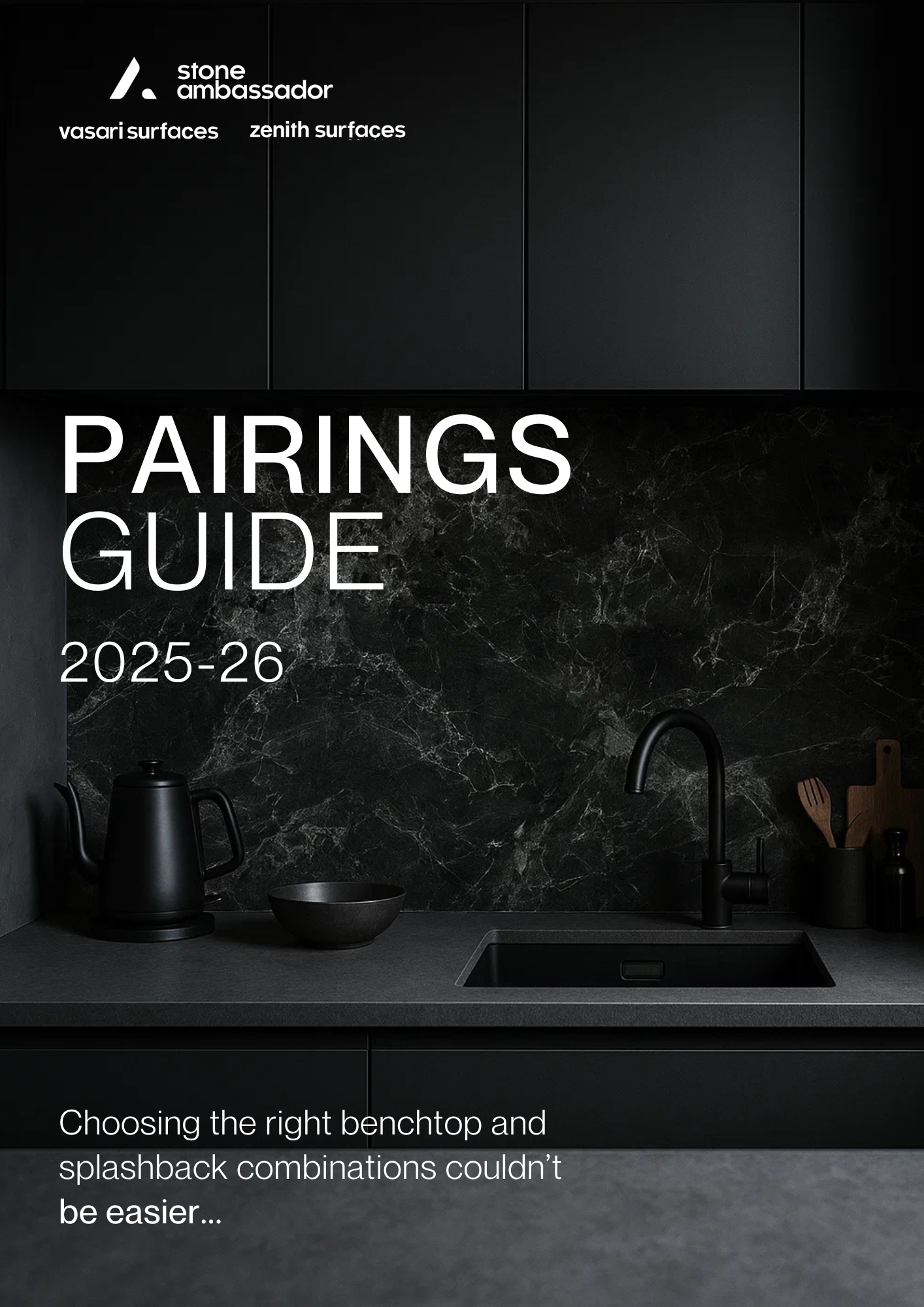 Vasari Surfaces- Benchtop and Splashback Pairings Guide